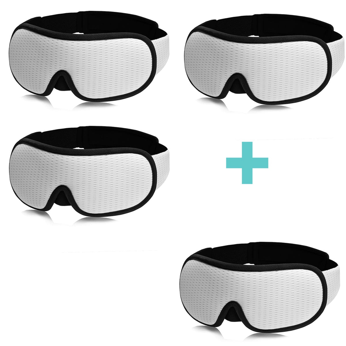 "3D atmungsaktive Schlafmaske in Schwarz bietet Dunkelheit und Komfort, perfekt für Reisen und erholsamen Schlaf."