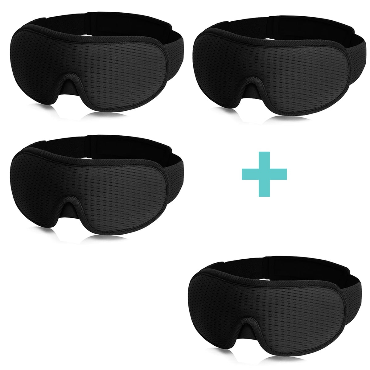 "3D atmungsaktive Schlafmaske in Schwarz bietet Dunkelheit und Komfort, perfekt für Reisen und erholsamen Schlaf."