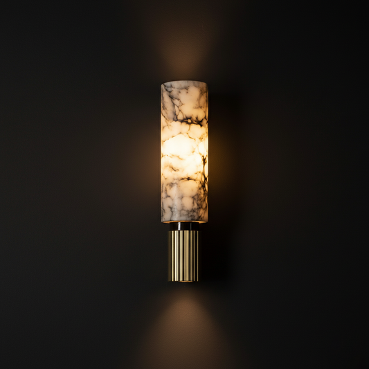 Alabaster-Wandleuchte – Minimalistisch & Elegant