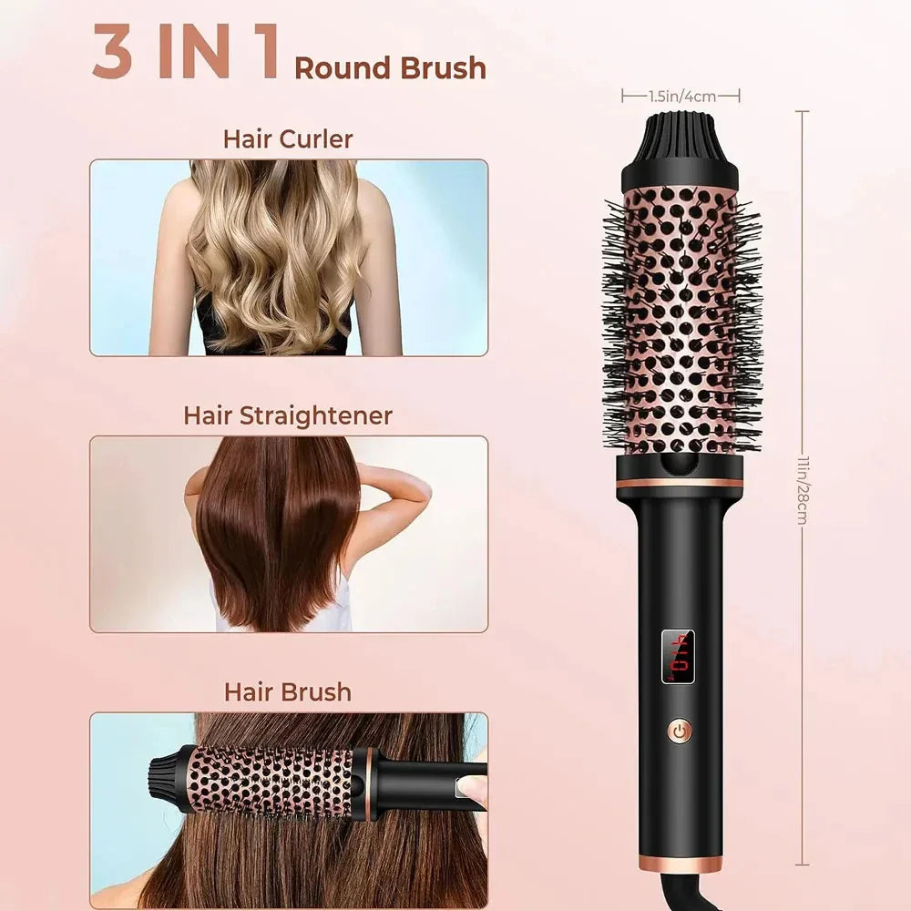 "3-in-1 Ionen-Haarglätter & Lockenstab, anti-verbrühungs-design, multifunktional, für glattes Haar und elegante Locken"