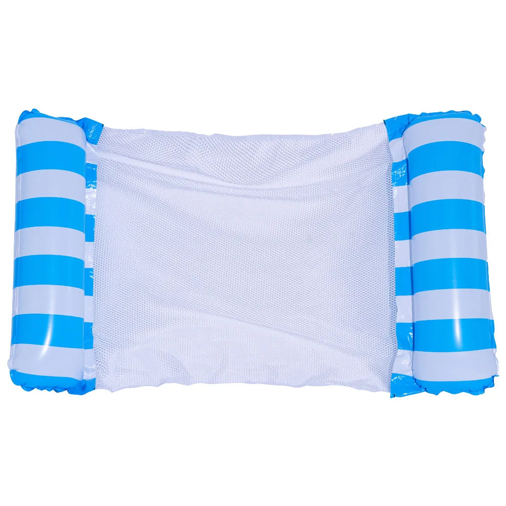 Aufblasbare Wasserhängematte mit Netz, leicht & faltbar, ideal für Pool & Meer, bietet Komfort als Schwimmsitz oder Hängematt