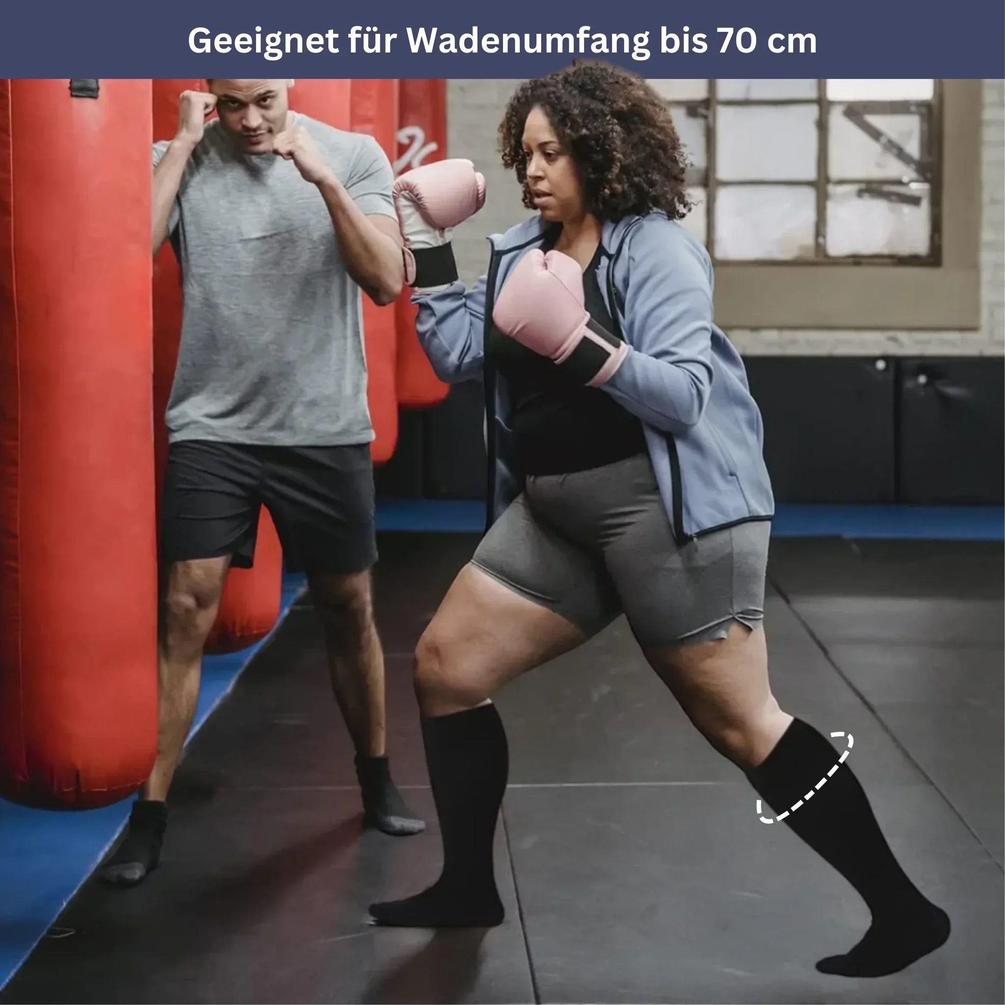 Beige Kompressionssocken, extra große Größen, für bessere Blutzirkulation und Komfort, elegante Passform für Alltag und Sport