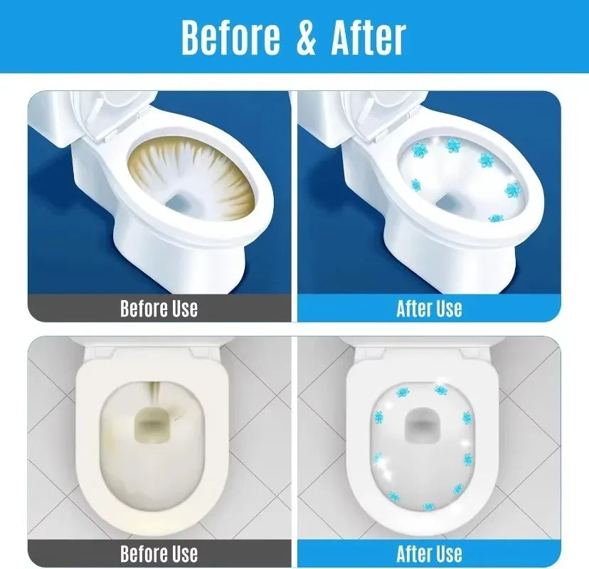 "BloomFresh WC-Gelblumen: Duft-Gel in Blumenform für saubere, wohlriechende Toiletten in Rot, Blau, Lila, Gelb, Grün, Orange.