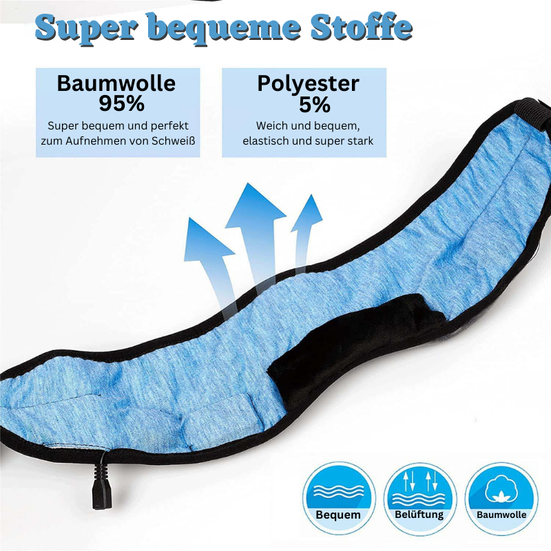 Person som bruker SleePro™ sovemaske med Bluetooth-hodetelefoner