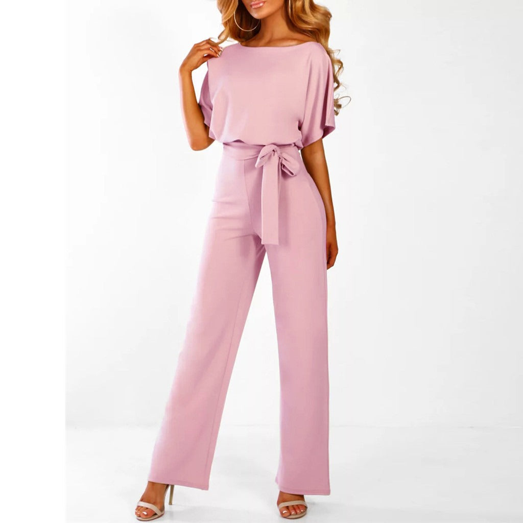 "Damen Jumpsuit dunkelblau, elegant, minimalistisch, modische Eleganz, Abendessen, Party, vielseitig tragbar"