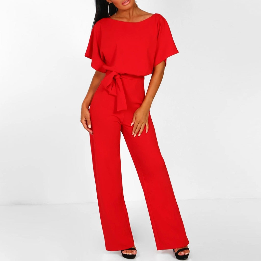"Damen Jumpsuit dunkelblau, elegant, minimalistisch, modische Eleganz, Abendessen, Party, vielseitig tragbar"
