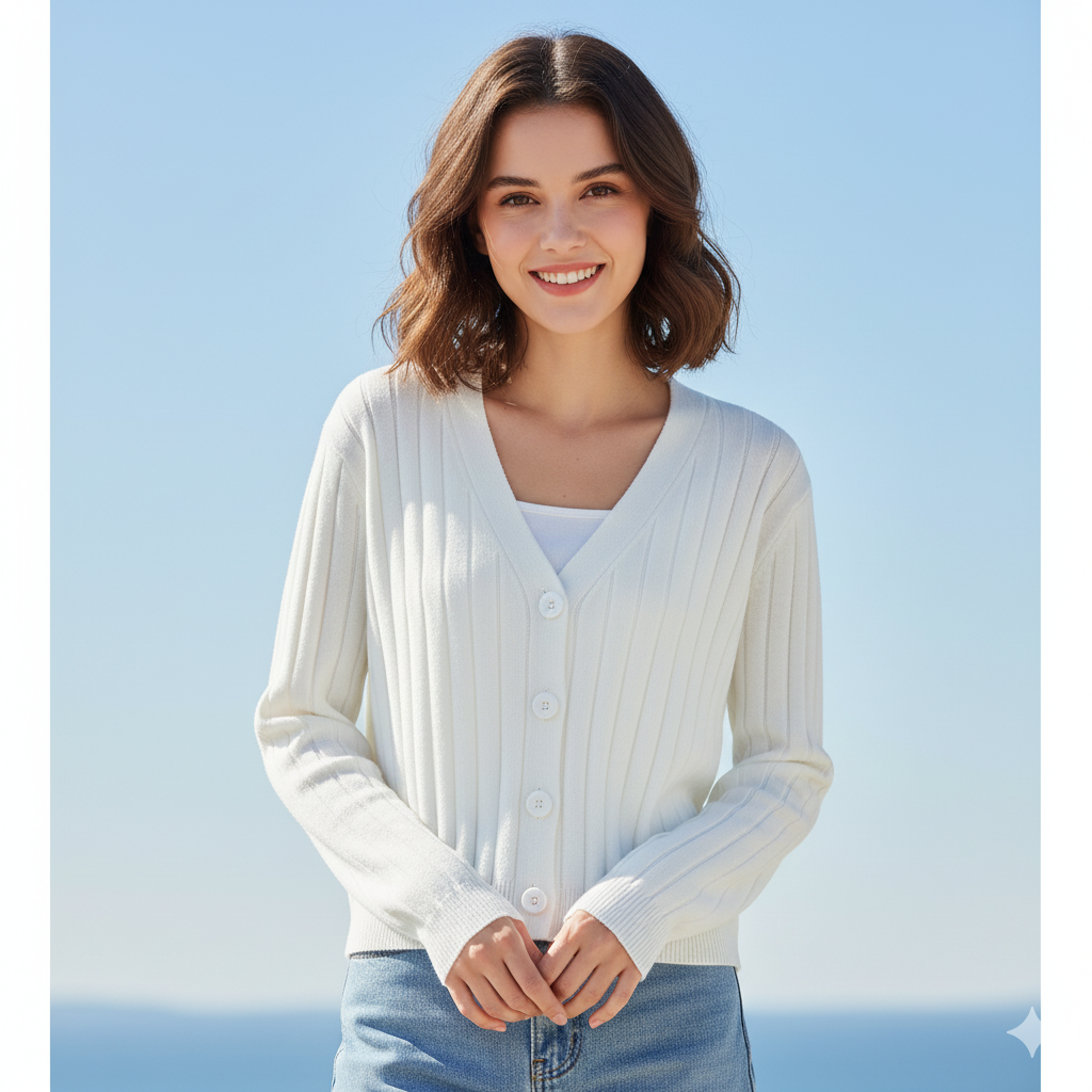 "Damen Kabelstrickpullover mit V-Ausschnitt, elegantes Design, kabelgestrickte Struktur, vielseitig und komfortabel."