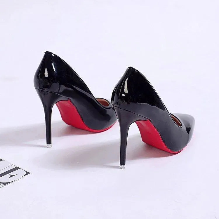 Elegante Damen Plateau-Stiletto-Pumps aus PU-Leder mit hohem Absatz, in elegantem einfarbigem Design, geeignet für Anlässe.