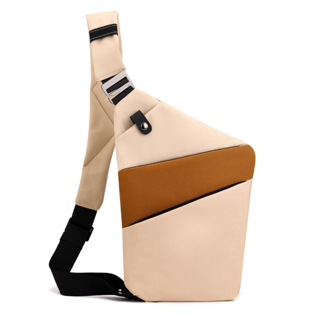 "Elegante schwarze Anti Diebstahl Umhängetasche für Damen, kompakt mit verstellbarem Riemen und versteckten Fächern."