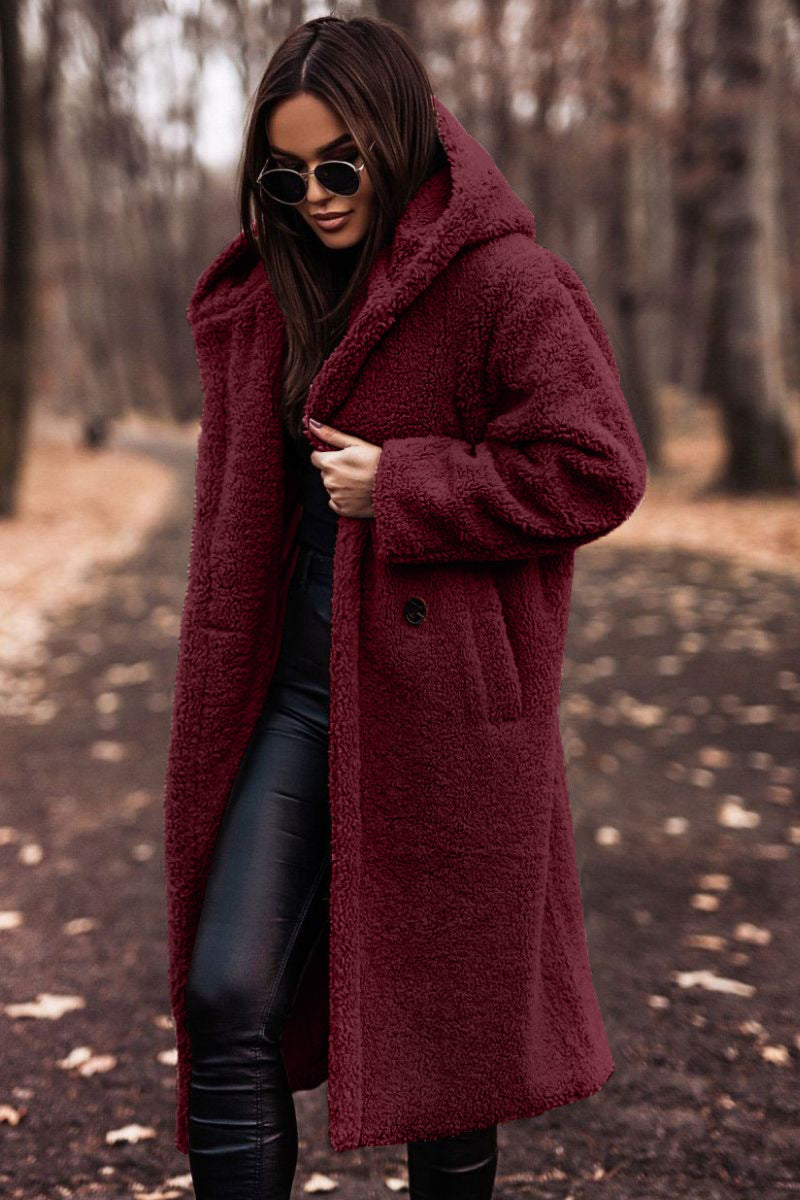 Elegante winddichte Sherpa-Jacke, vielseitiger Wintermantel für Damen, stilvoll und warm, luxuriöse Materialien, makellose Pa