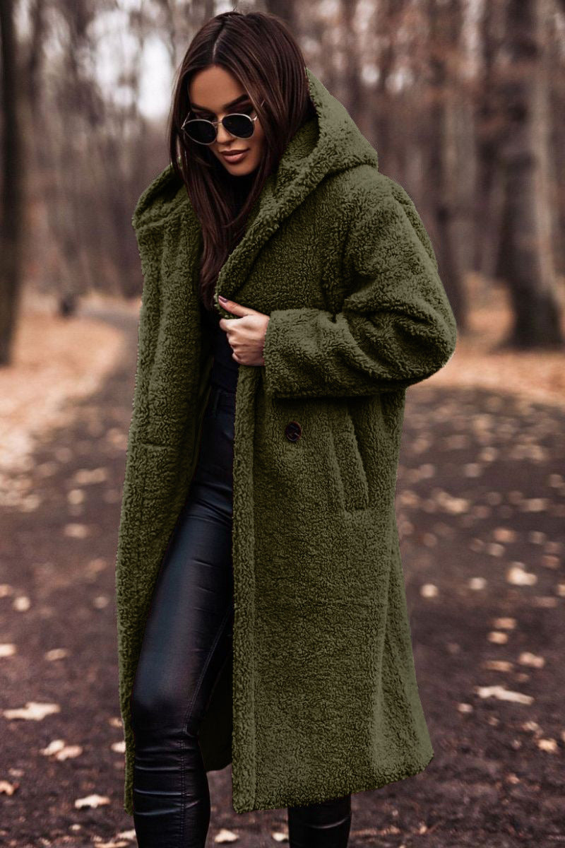Elegante winddichte Sherpa-Jacke, vielseitiger Wintermantel für Damen, stilvoll und warm, luxuriöse Materialien, makellose Pa