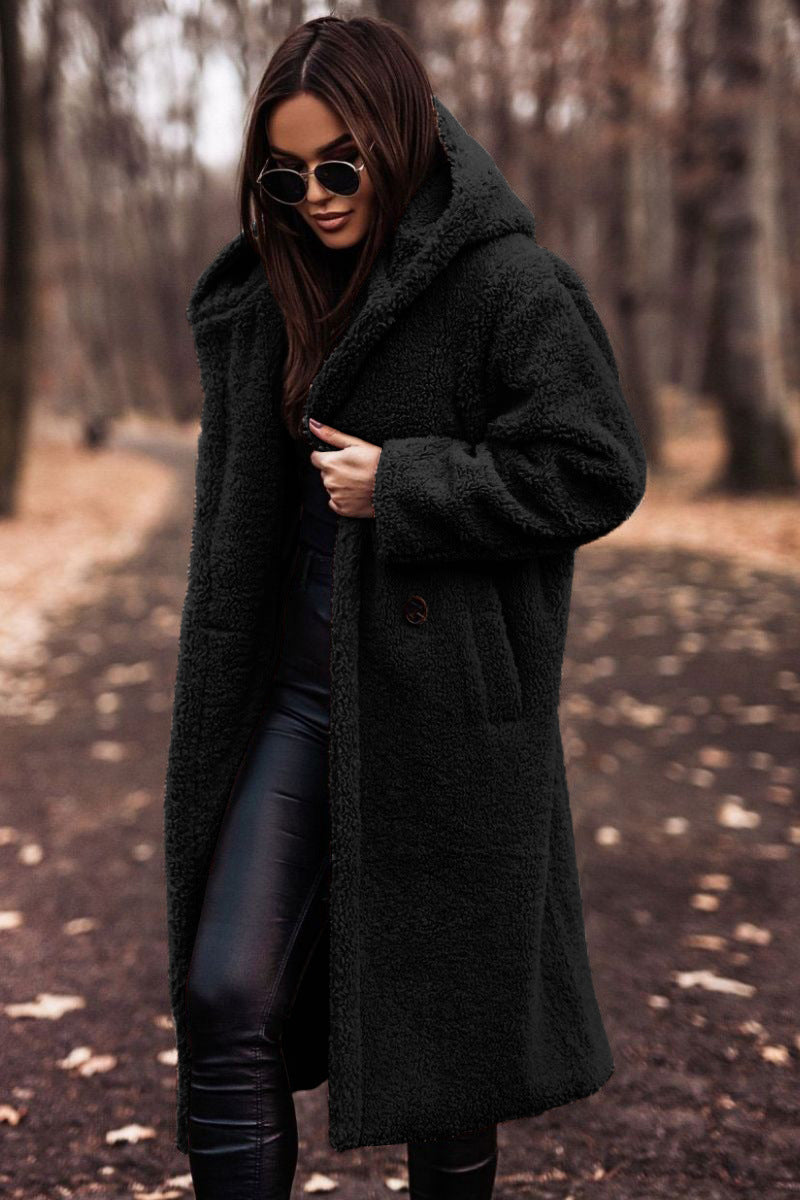 Elegante winddichte Sherpa-Jacke, vielseitiger Wintermantel für Damen, stilvoll und warm, luxuriöse Materialien, makellose Pa