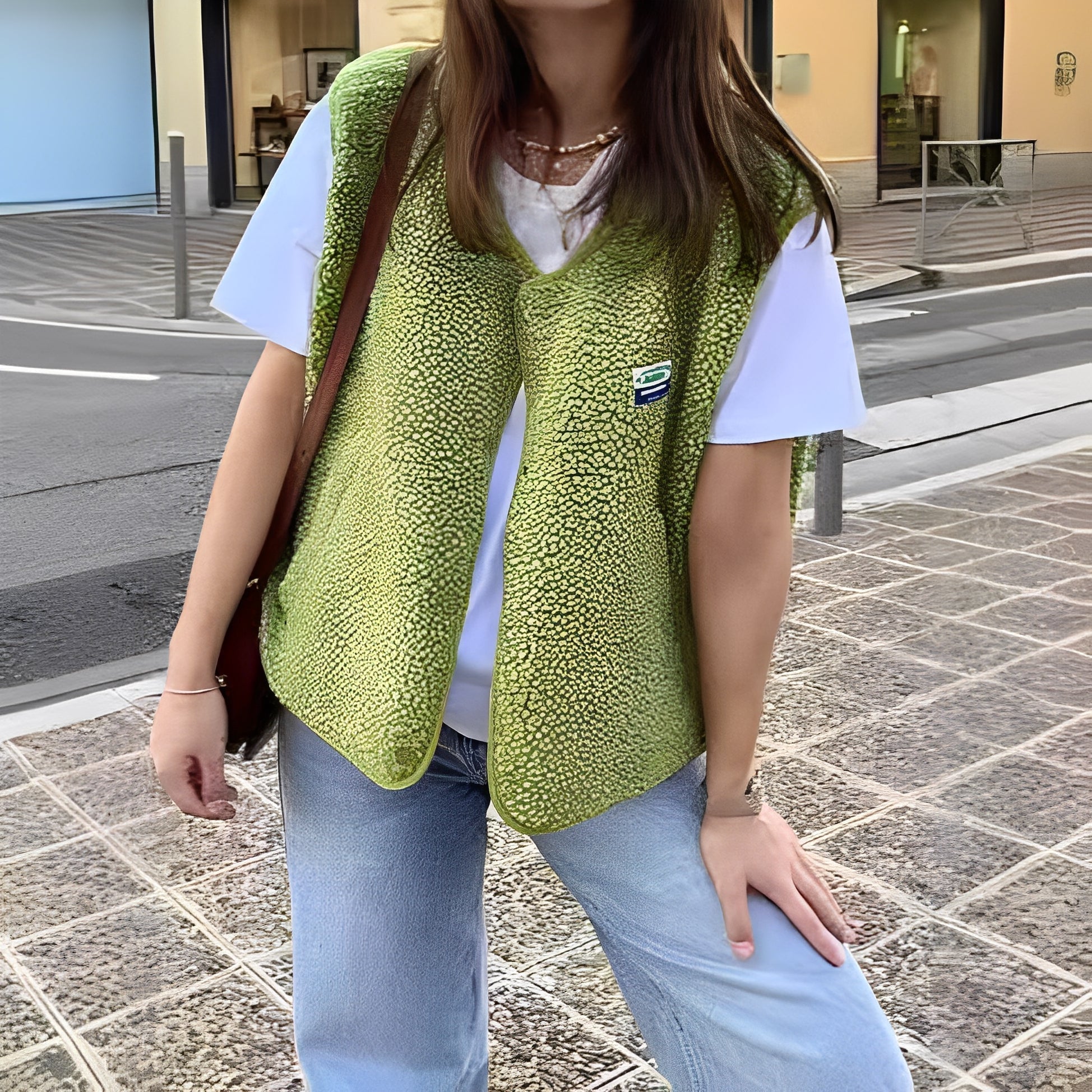 "Eleganter offener Damen-Strick-Cardigan in Beige mit weicher Textur, ideal für stilvolle Outfits zu jedem Anlass."