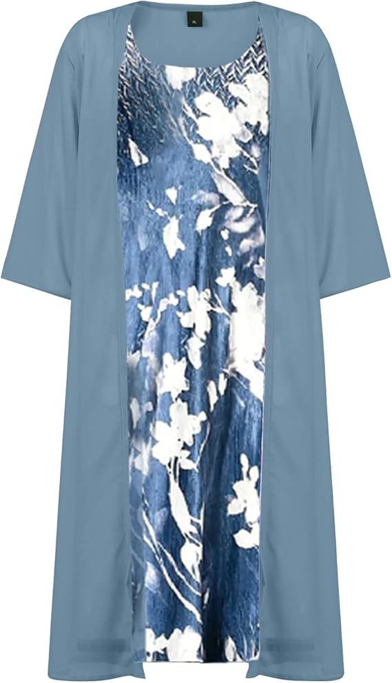 Elegantes Frauenkleid mit Blumenmuster, großzügiger Saum, figurbetonte Silhouette, zeitlose Eleganz für jede Gelegenheit.