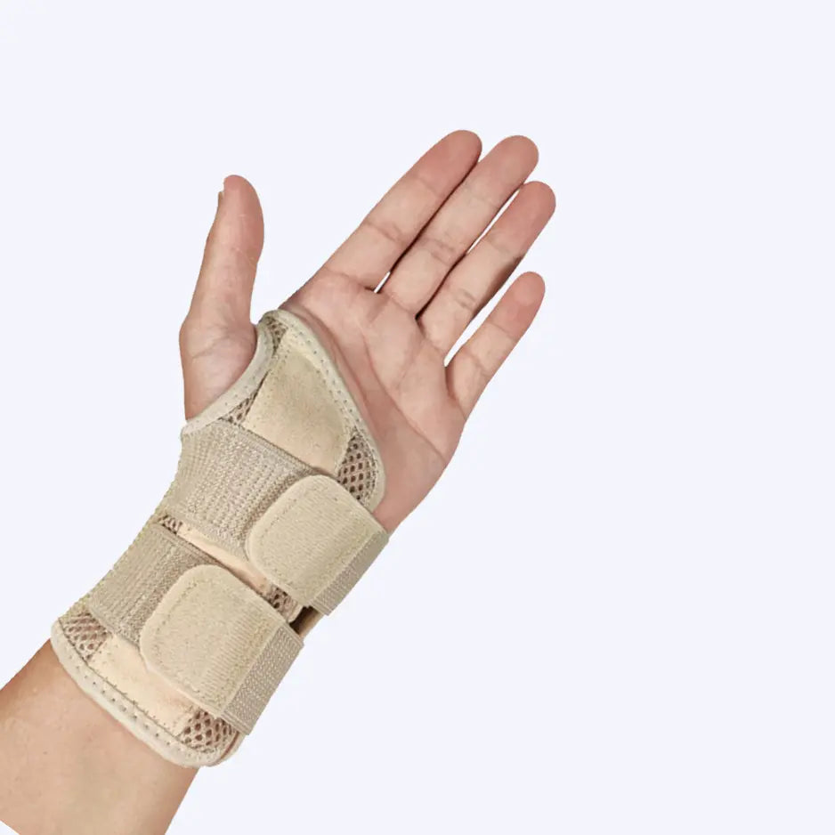 Ergonomische, atmungsaktive Handgelenksschiene für Schmerzlinderung und Stabilität, perfekt für den Alltag.
