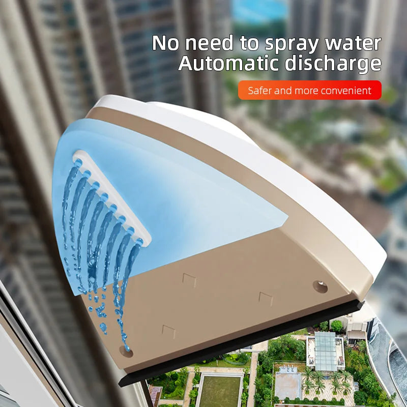 "GLASPURE Magnetischer Fensterreiniger in Blau, doppelseitig, für Innen- und Außenglas, streifenfreie Reinigung"