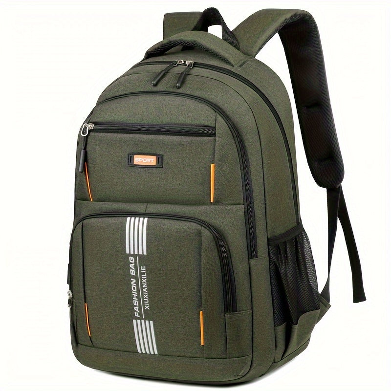 "Geräumiger Herrenrucksack mit Laptopfach, ergonomisch, vielseitig, in Blau, Grau, Grün, Schwarz für Büro und Reisen"