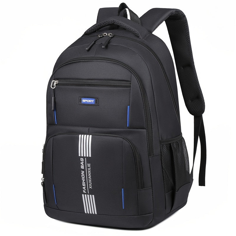 "Geräumiger Herrenrucksack mit Laptopfach, ergonomisch, vielseitig, in Blau, Grau, Grün, Schwarz für Büro und Reisen"
