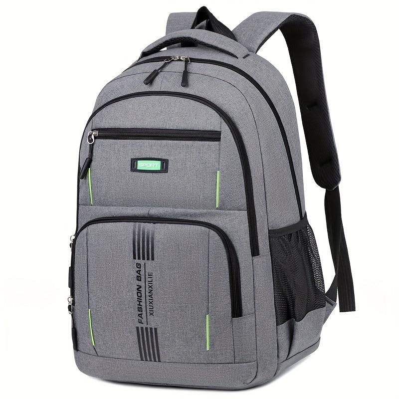 "Geräumiger Herrenrucksack mit Laptopfach, ergonomisch, vielseitig, in Blau, Grau, Grün, Schwarz für Büro und Reisen"
