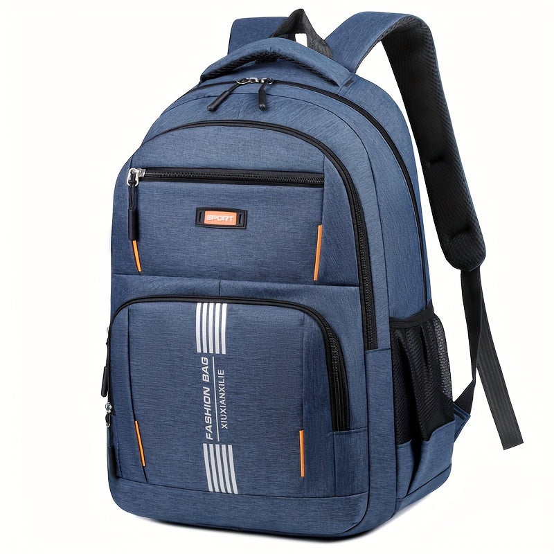 "Geräumiger Herrenrucksack mit Laptopfach, ergonomisch, vielseitig, in Blau, Grau, Grün, Schwarz für Büro und Reisen"