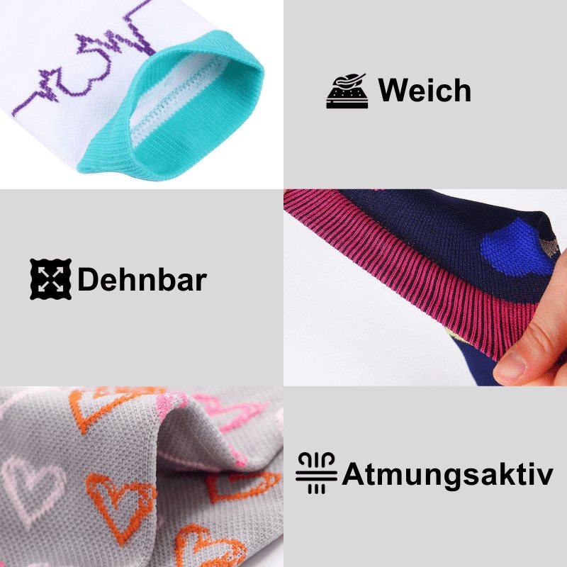 Graue Sportsocken, knielang, mit abgestufter 20-30 mmHg Kompression für bessere Durchblutung und reduzierte Muskelermüdung.