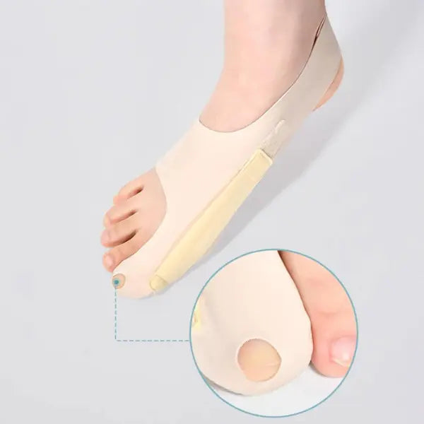 "Hallux-Valgus-Korrektor aus weichem, atmungsaktivem Material bietet Komfort und Ausrichtung für schmerzfreie Schritte"