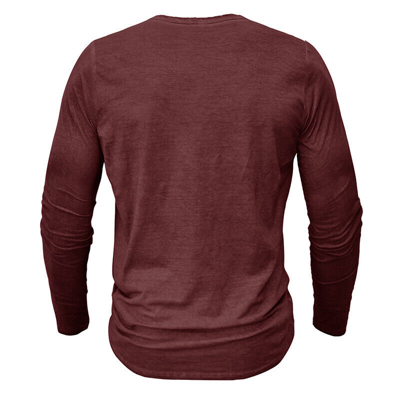 "Herren Henley Langarmshirt, bequem, stilvoll, vielseitig, in verschiedenen Farben, perfekter Sitz, ideal für Alltag"