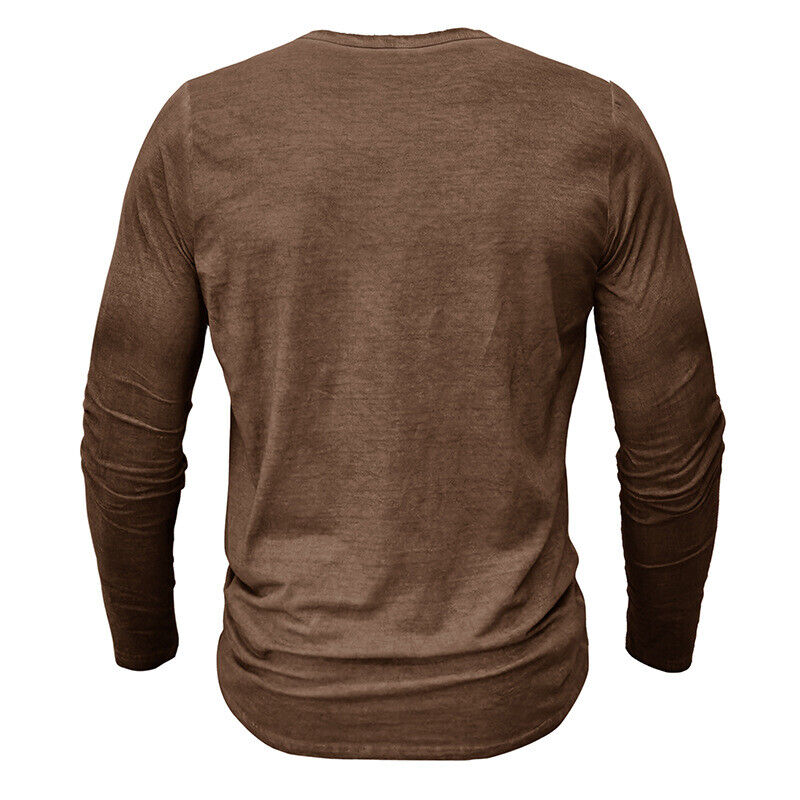"Herren Henley Langarmshirt, bequem, stilvoll, vielseitig, in verschiedenen Farben, perfekter Sitz, ideal für Alltag"