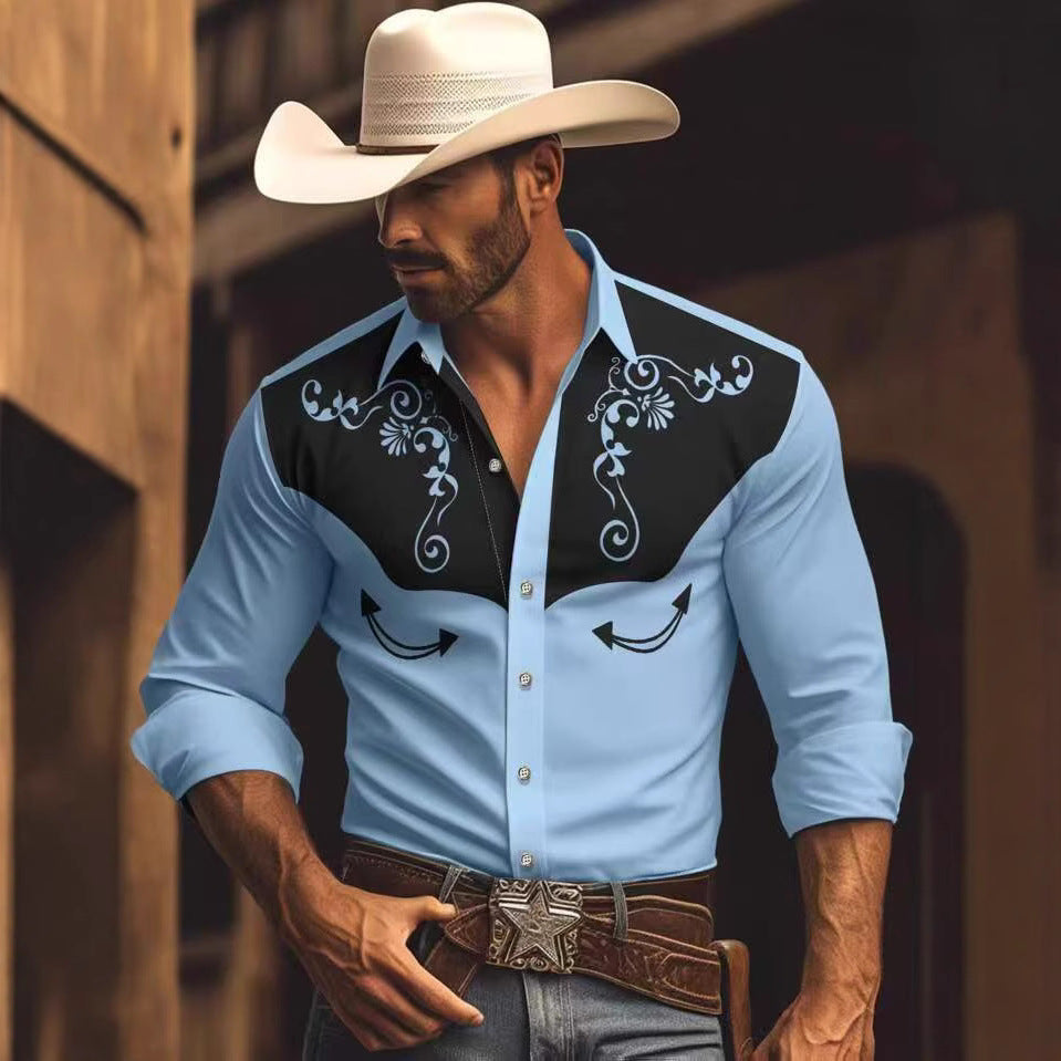 Herre westernskjorte