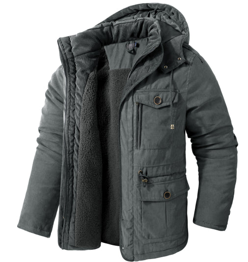 Klassische Herren-Winterbomberjacke mit Reißverschluss, zeitloses Design, perfekte Passform, ideal für kalte Tage.