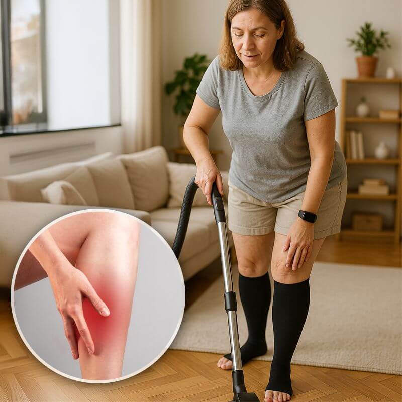 "Kompressionsstrümpfe mit offener Spitze, kniehoch, für Komfort und Unterstützung, ideal bei sportlichen Aktivitäten"