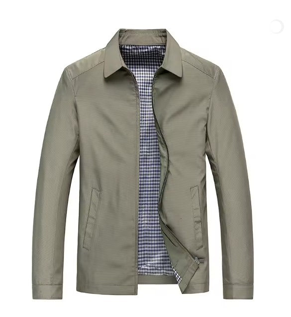 Leichte Herren Übergangsjacke in elegantem Design, vielseitig kombinierbar, ideal für Frühling und Herbst.