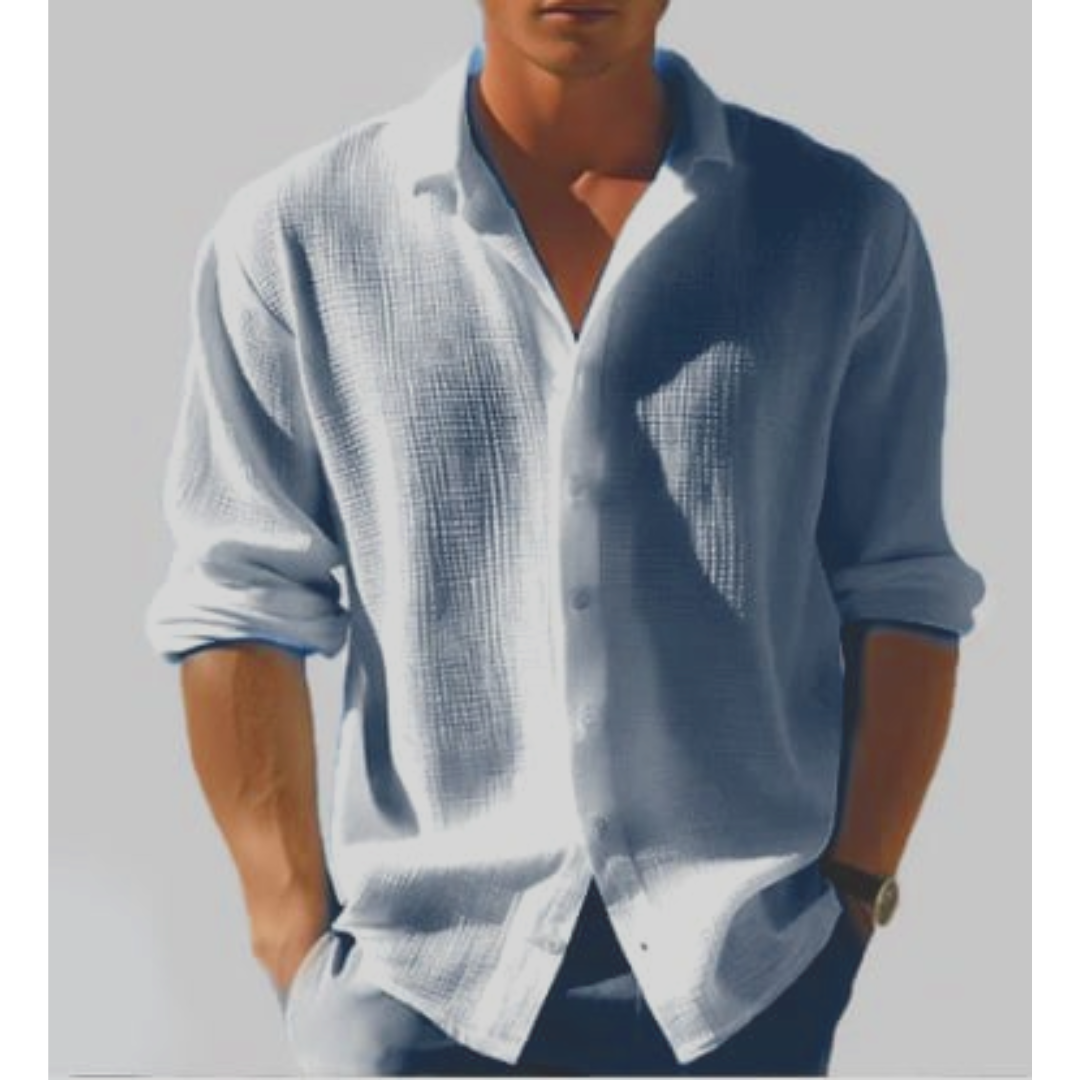 "Lässiges Herren-Button-Down-Hemd im Sommerstil, klassischer Kragen, Knopfleiste, vielseitig, in verschiedenen Farben"