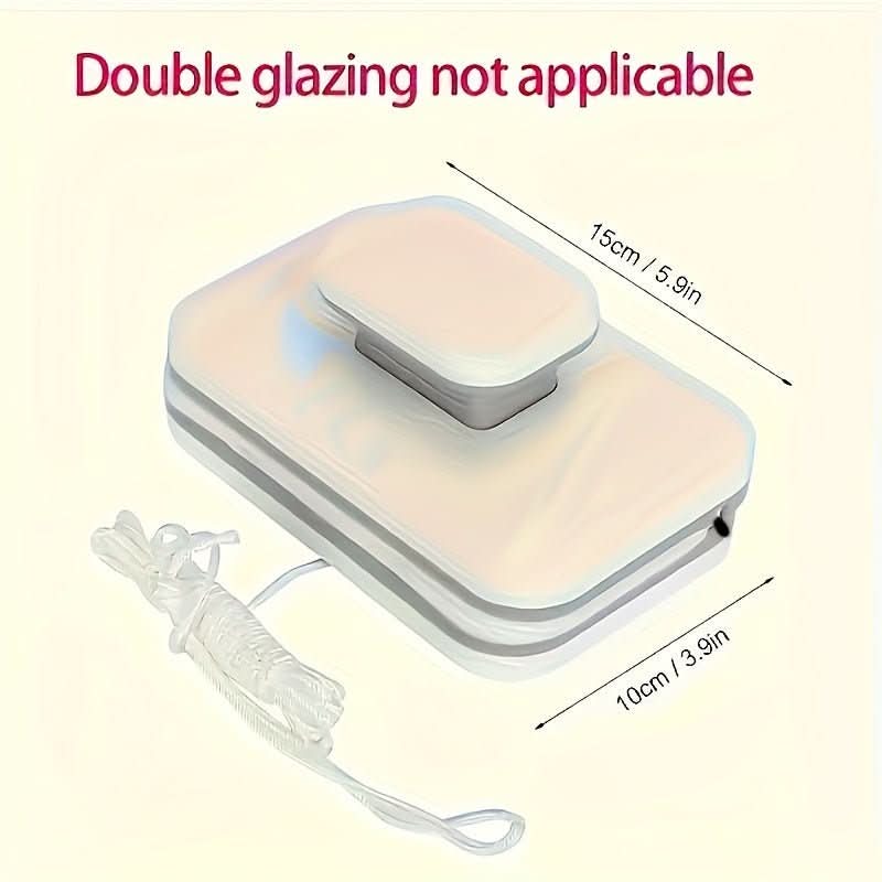 "Magnetischer Fensterreiniger für Doppelverglasung, effiziente beidseitige Reinigung, kompakt und benutzerfreundlich"