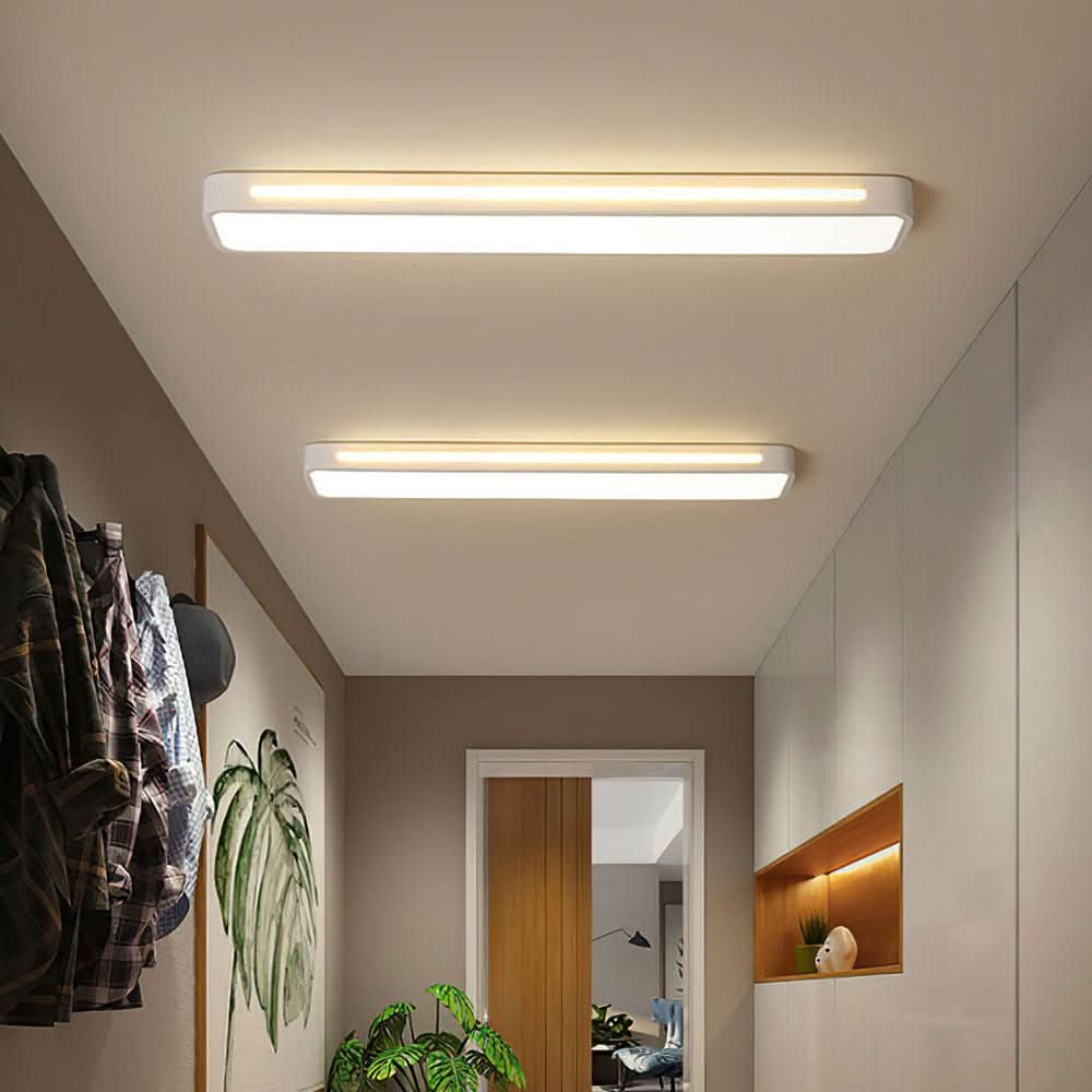 "Minimalistische LED Deckenleuchte im nordischen Stil, aus Eisen und Acryl, mit einstellbaren Lichtfarben und Größen."