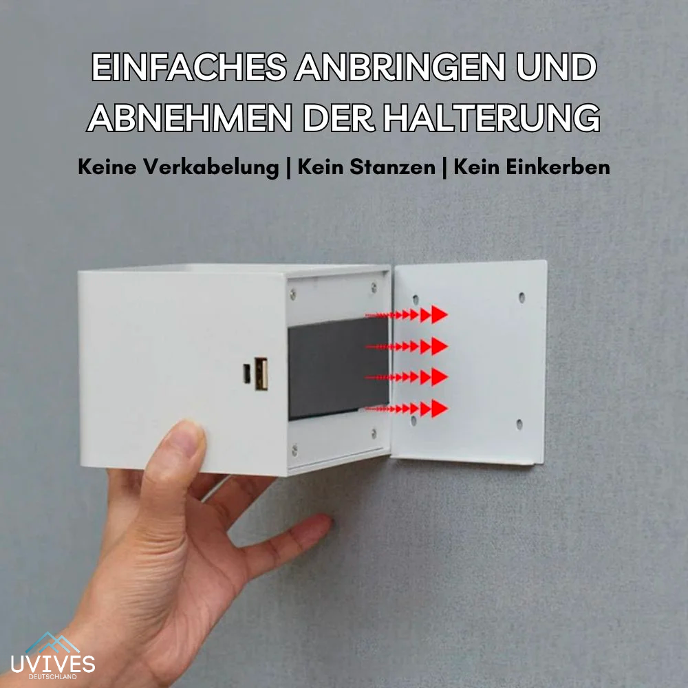 "Moderne kabellose Wandlampe in Würfelform mit warmem Licht, luxuriöses Design, einfache Installation für stilvolle Beleuchtu