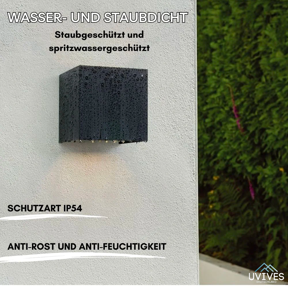 "Moderne kabellose Wandlampe in Würfelform mit warmem Licht, luxuriöses Design, einfache Installation für stilvolle Beleuchtu