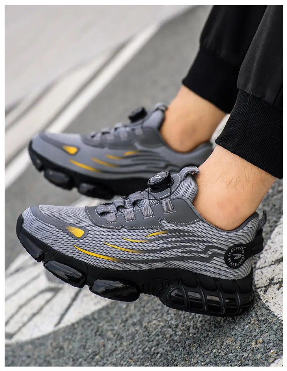 "Orthopädische S3 Sicherheitsschuhe für Herren, schwarz, robustes Design, maximaler Schutz und Komfort für Arbeitsumgebungen.