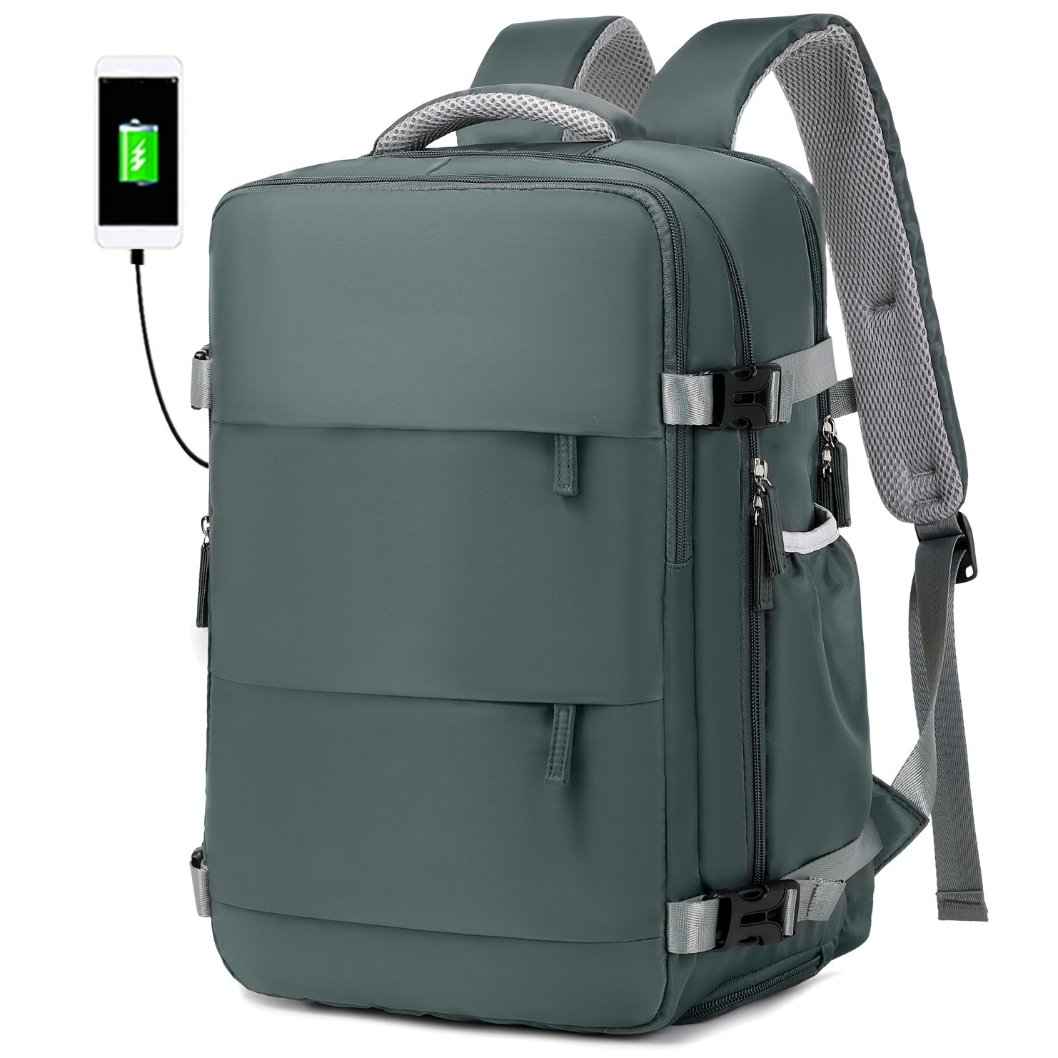 "Reiserucksack mit Schuhfach, gepolstertem Laptopfach, ergonomischen Trägern, geräumig, wasserabweisend, funktional"