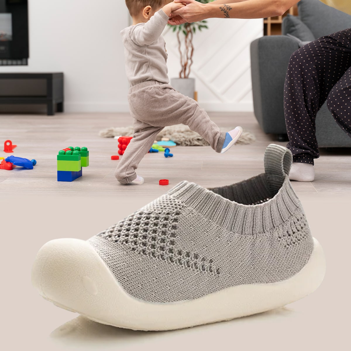 "Rutschfeste Babyschuhe für sichere Schritte, atmungsaktives Design, ergonomisch für natürliche Fußentwicklung"