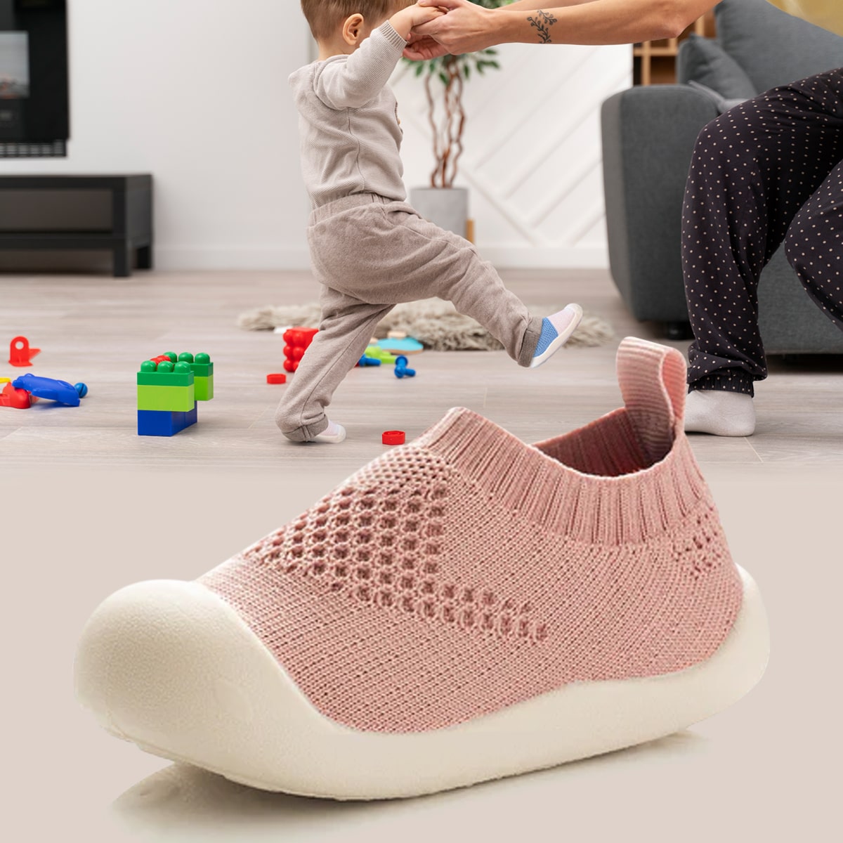 "Rutschfeste Babyschuhe für sichere Schritte, atmungsaktives Design, ergonomisch für natürliche Fußentwicklung"