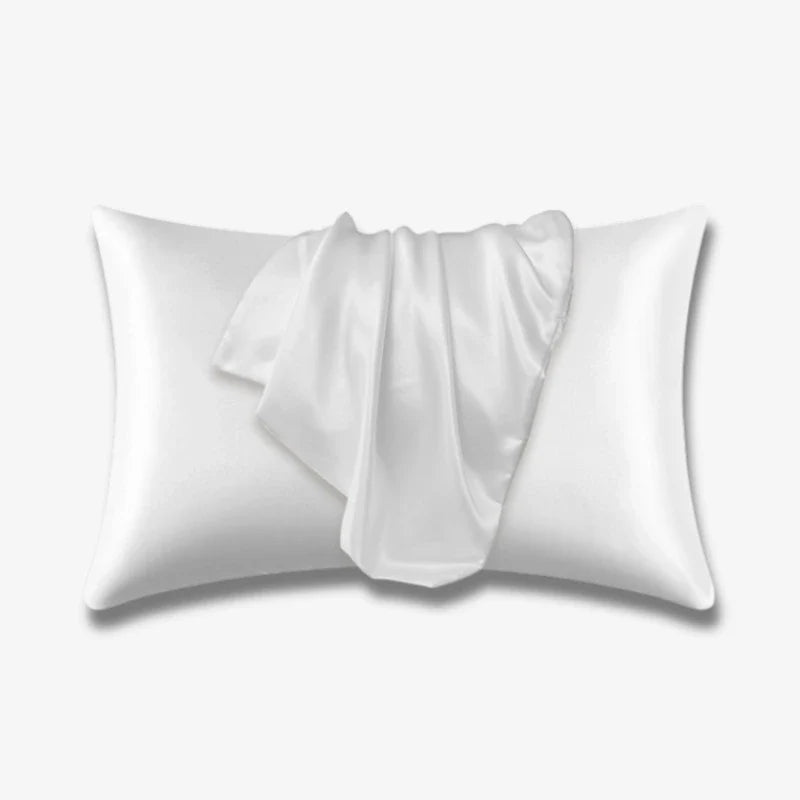 Seidener Kissenbezug für Hautpflege, luxuriös glatt, hypoallergen, in verschiedenen Farben und Größen für gesunden Schlaf.