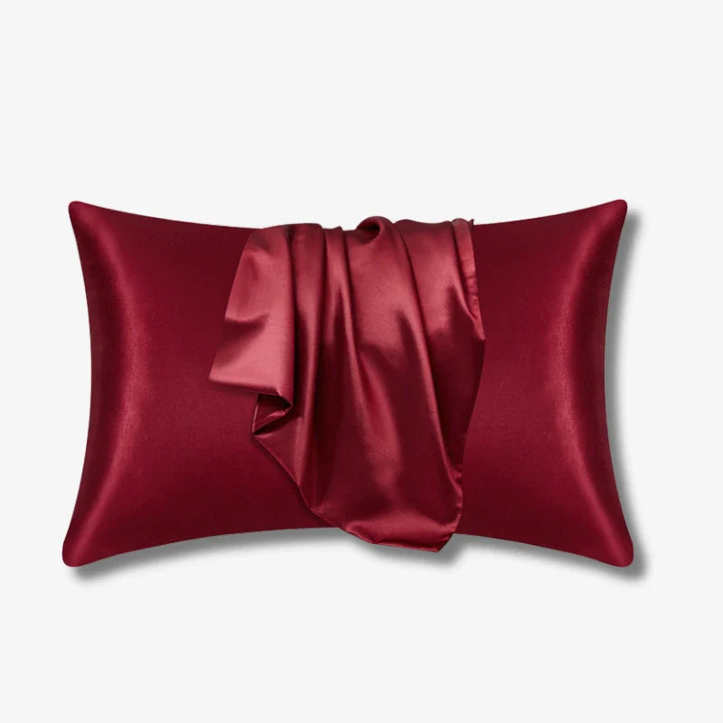 Seidener Kissenbezug für Hautpflege, luxuriös glatt, hypoallergen, in verschiedenen Farben und Größen für gesunden Schlaf.