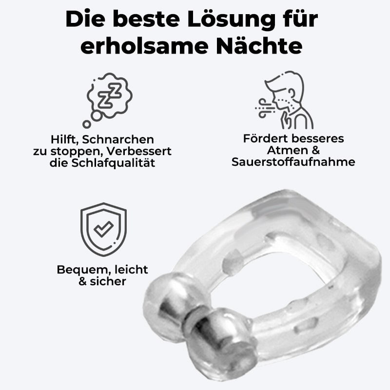 "Silikon Schnarchstopper für ruhigen Schlaf, hochatmungsaktiv, individuelle Passform, optimierte Luftzirkulation, hautfreundl