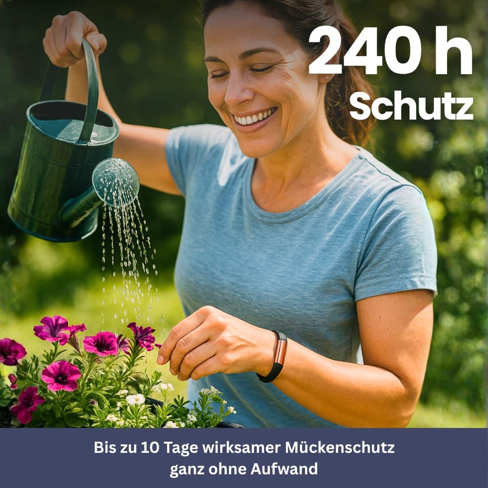 "Silikonarmband in Champagnersand, modernes Design, effektive Insektenabwehr, ideal für Damen, vielseitiges Accessoire"