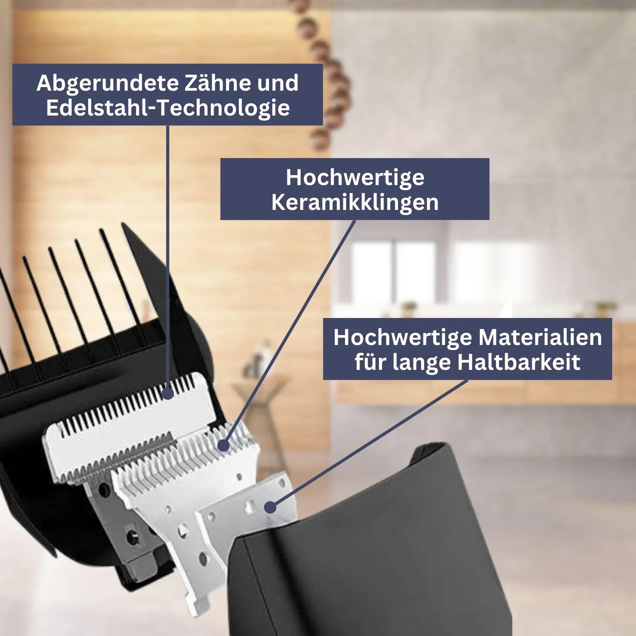 "Wasserdichter Präzisionstrimmer für Körperpflege, ergonomisch, wiederaufladbar, für trockene und nasse Anwendung geeignet."