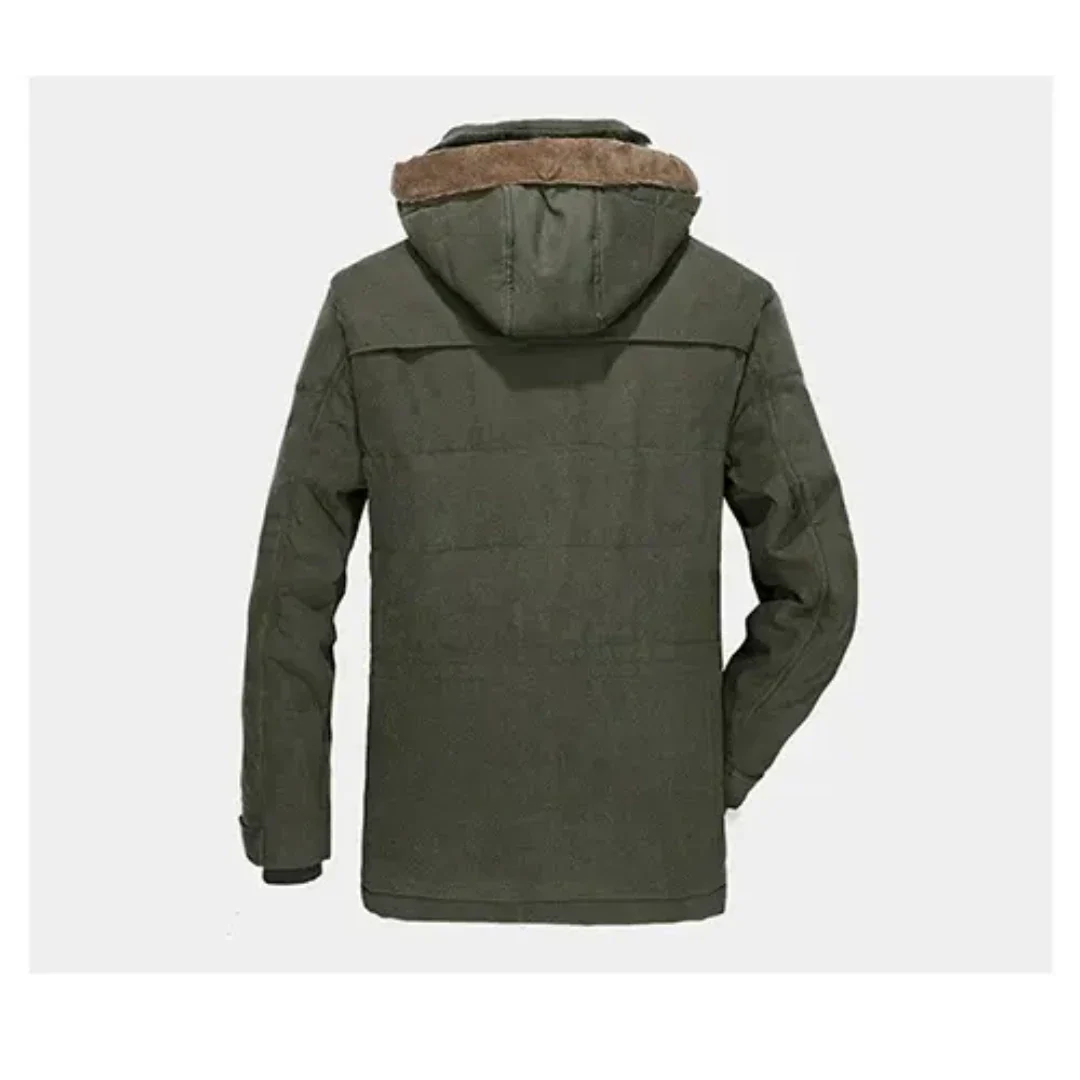 "Winterjacke Herren mit Kapuze, dicke Fütterung, klassisches Design, ideal für kalte Tage und Freizeitaktivitäten, warm"